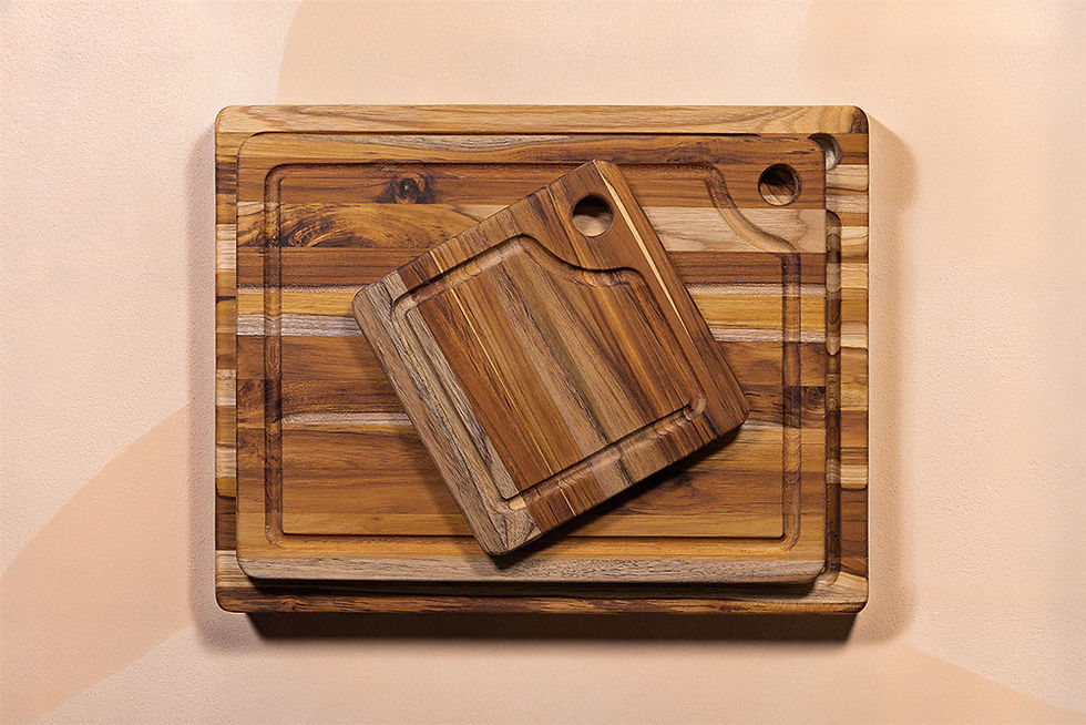 TeakHaus Schneidebrett MARINE Teakholz mit Saftrinne - 41 cm im Home-and-Kitchen Online Shop