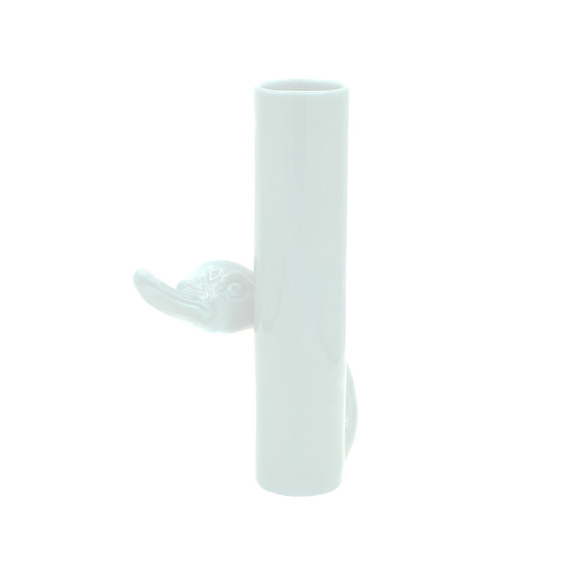 Rebirth Ceramics Keramik Vase CALYX mit Gänsekopf weiß