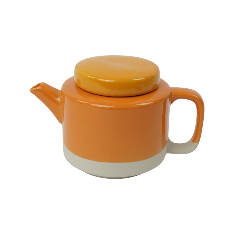 Kinta Steingut Teekanne CYL – aprikose/grau – 950 ml im Home-and-Kitchen Online Shop