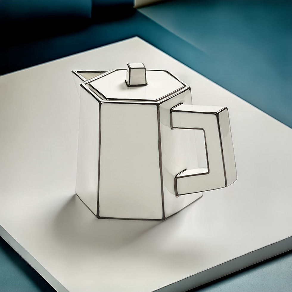 Serax, Annebet Philips, Porzellan Teekanne Carte Blanche, schwarz weiß im Home-and-Kitchen Online Shop