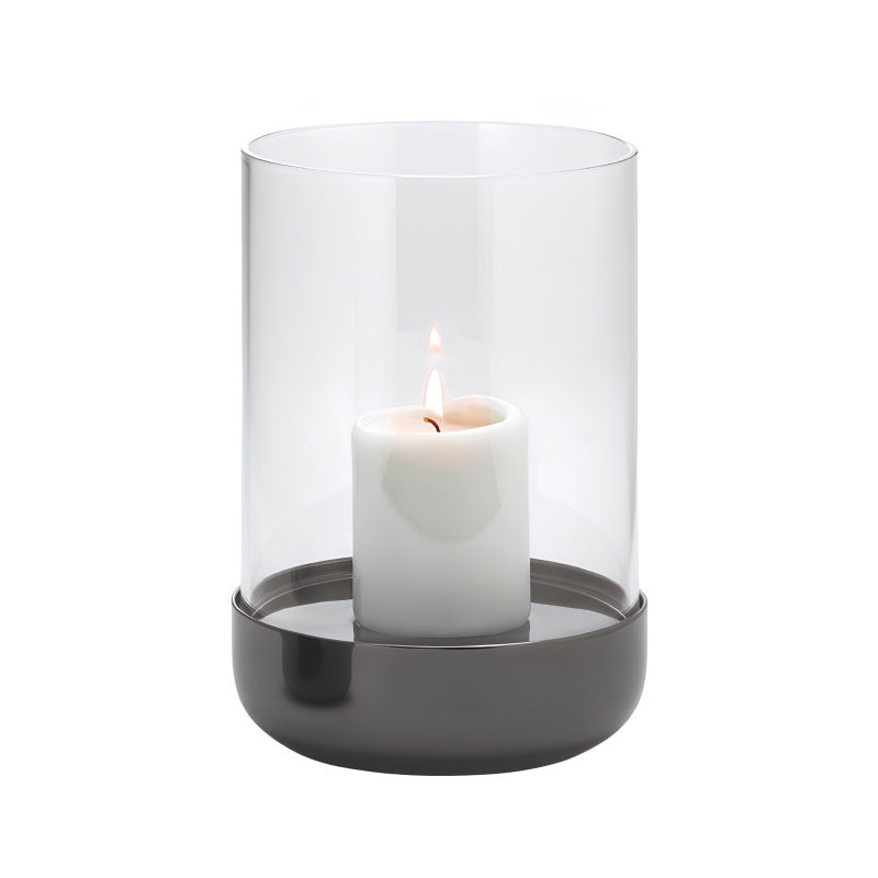 Philippi Design Windlicht SALLY - Edelstahl Titanbeschichtung - Höhe 20 cm