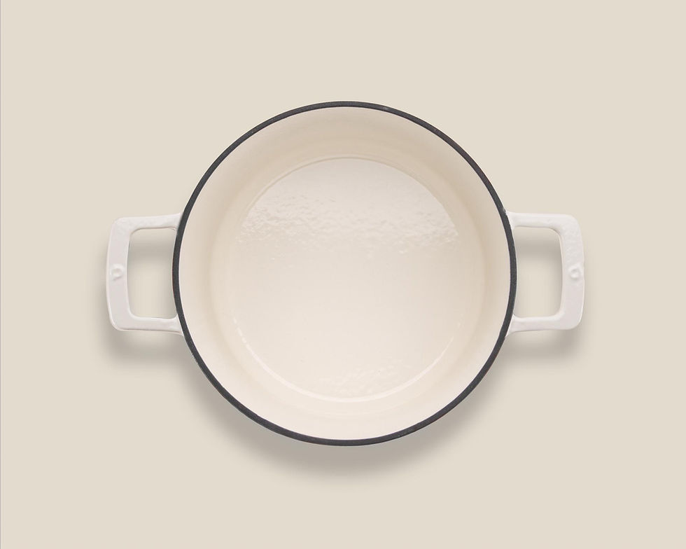 Miniaturbild: Olavson Bräter Gusseisen - emailliert - 24 cm - Creme im Home-and-Kitchen Online Shop