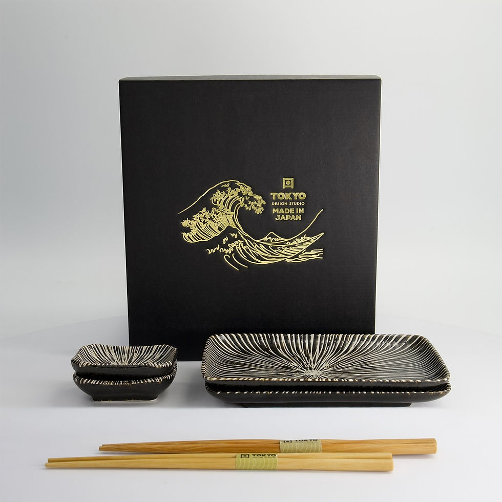 Miniaturbild: Tokyo Design japanisches Porzellan Sushi Set Brown Tokusa - 6 teilig bei home-and-kitchen online kaufen