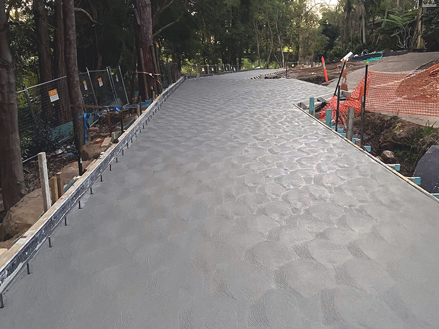 Large oncrete suspended driveway Oatlands