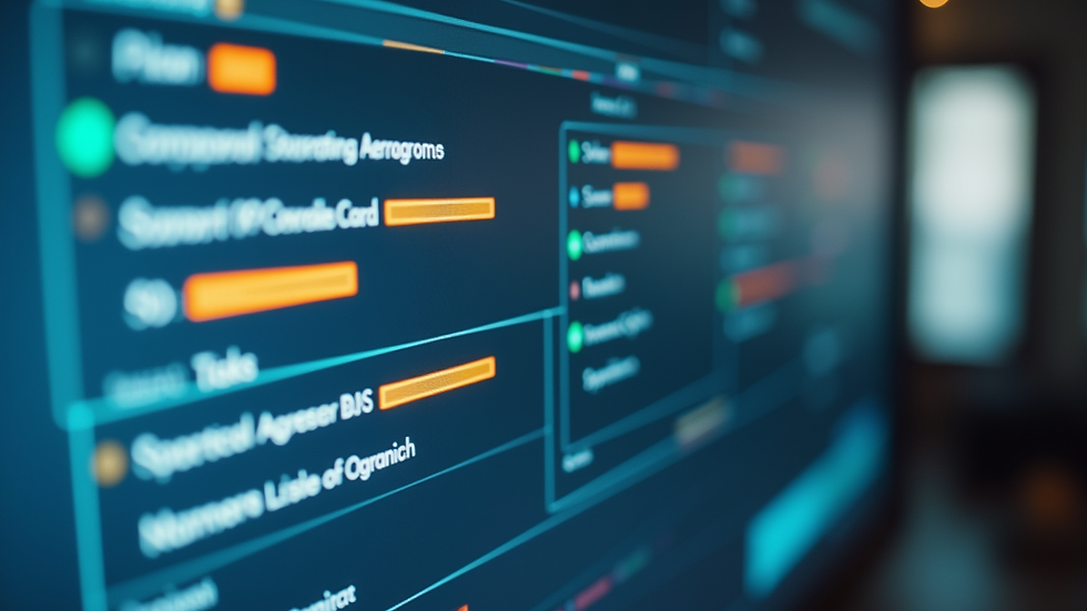 Close-up view of a digital project management board with tasks and team member assignments