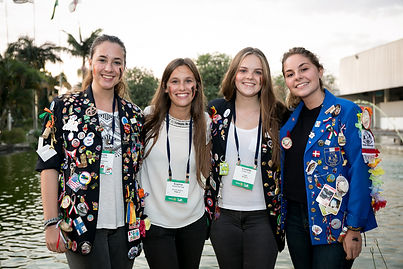 youth exchange students at convention