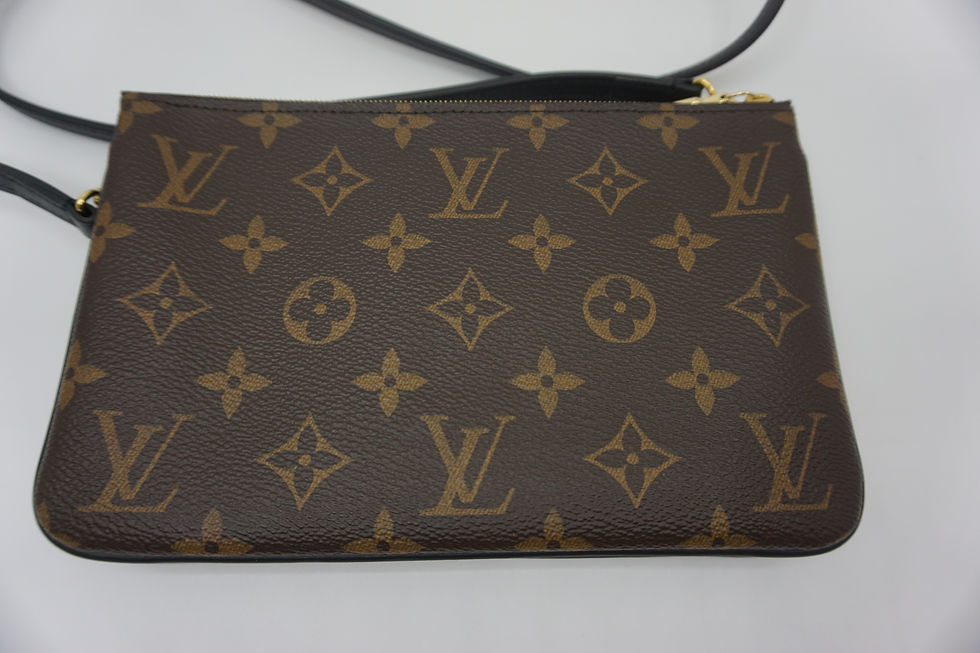 サムネイル： LOUIS VUITTON　ルイヴィトン　モノグラム　ジャイアントポシェット　ドゥーブルジップ　ショルダーバッグ