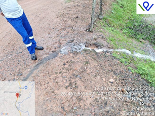 Pomerwasser Ambiental informa rompimento na rede de abastecimento, na Rua XV de Novembro