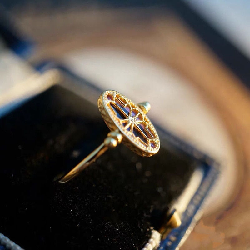 Thumbnail: Amethyst Oval Flip Ring