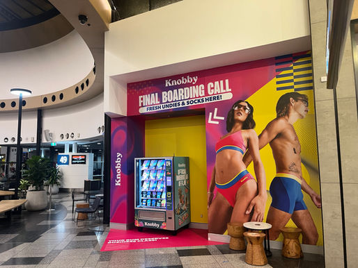 Knobby Underwear Vending in Sydney Airport