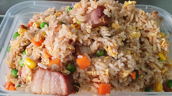 Roast Pork & Shrimp Paste Fried Rice(#137)虾酱烧肉炒饭