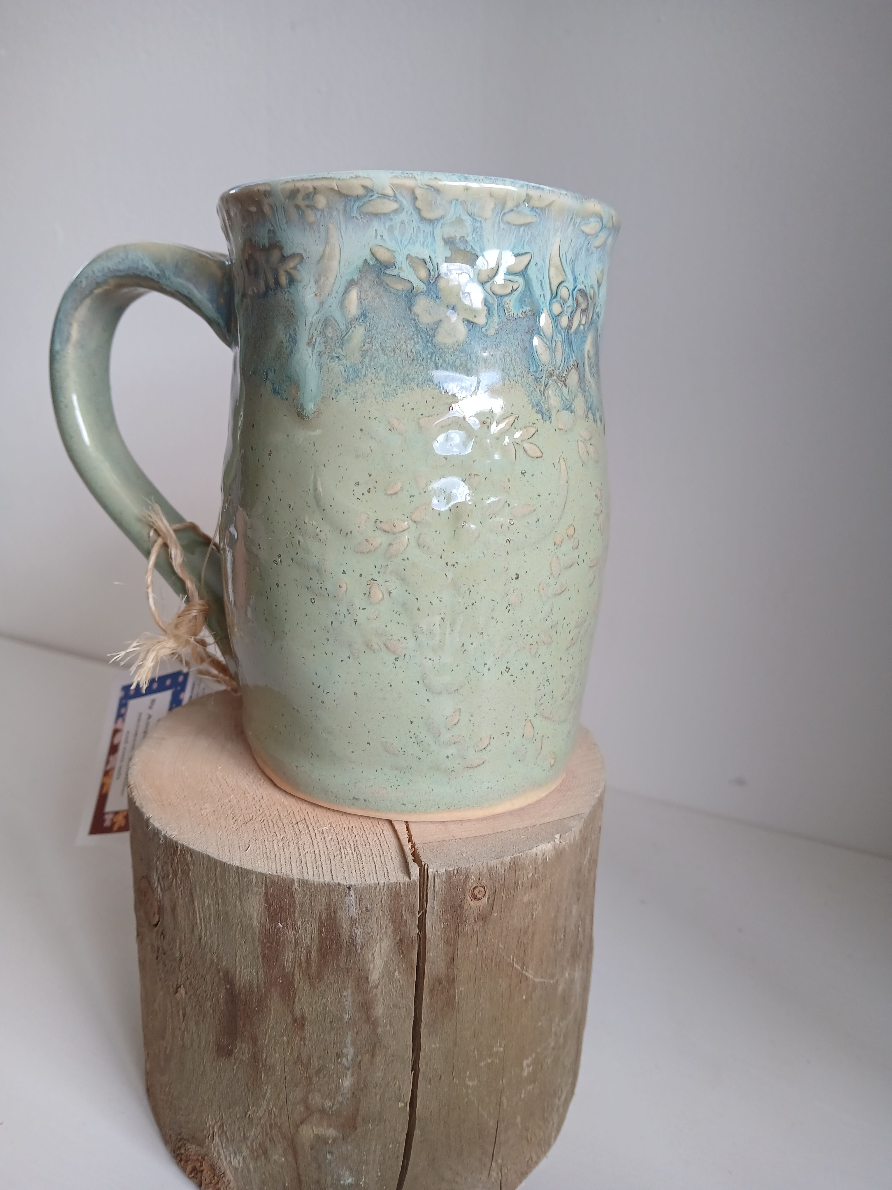 Turquoise & Spearmint Textured Mug