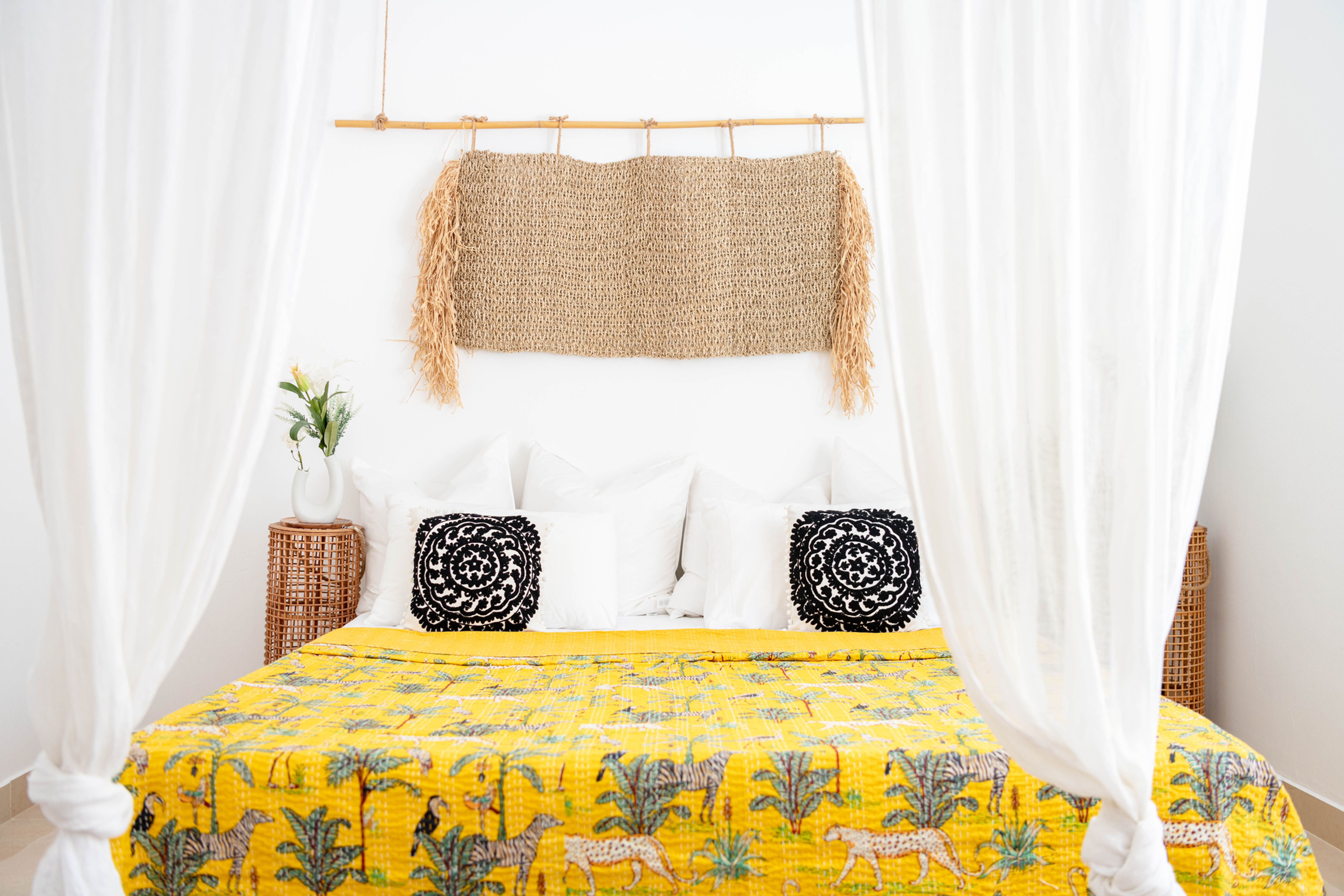 Sunny Safari Kantha Bedspread