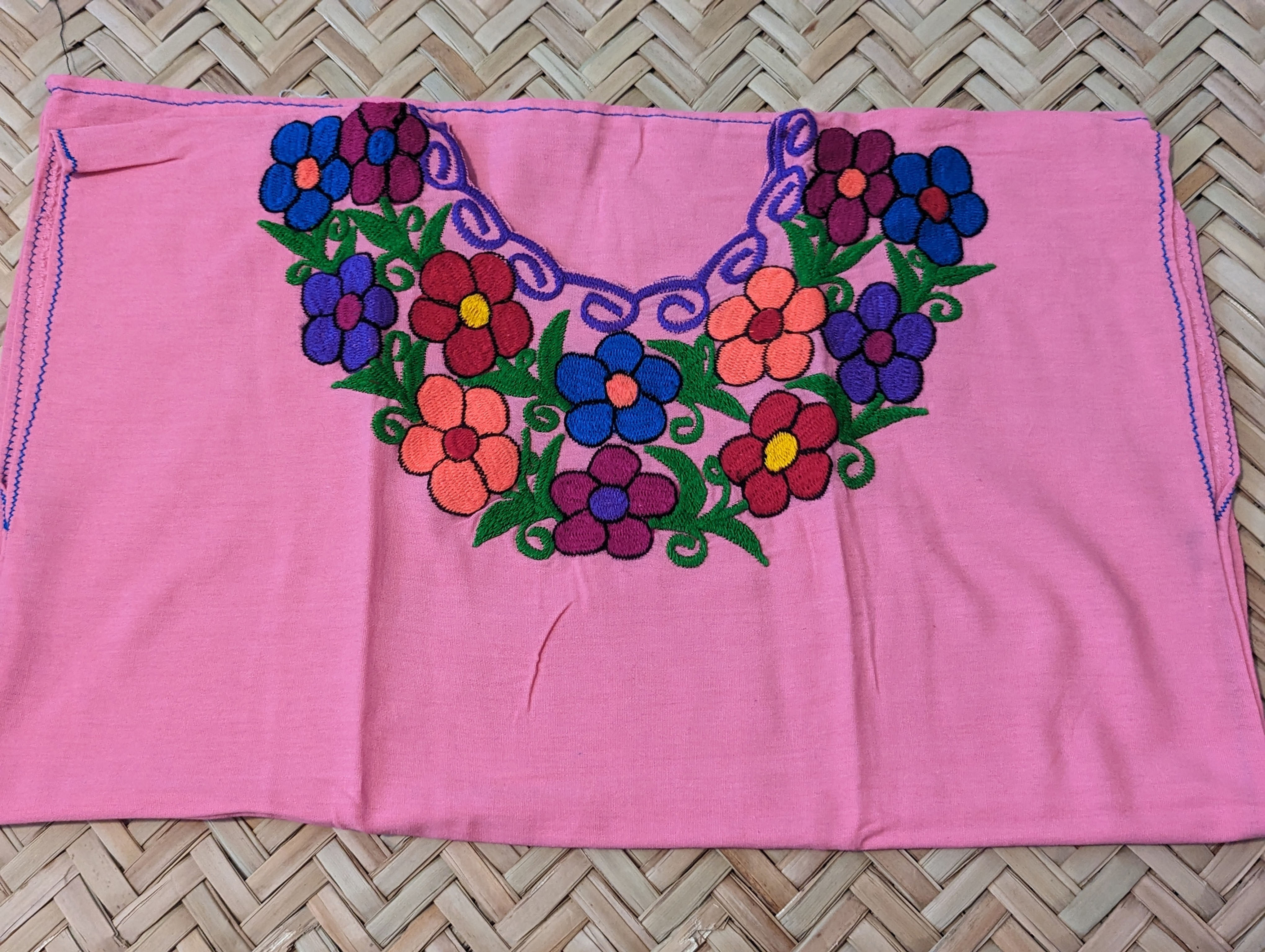Blusa Bordada Cuello U size Large