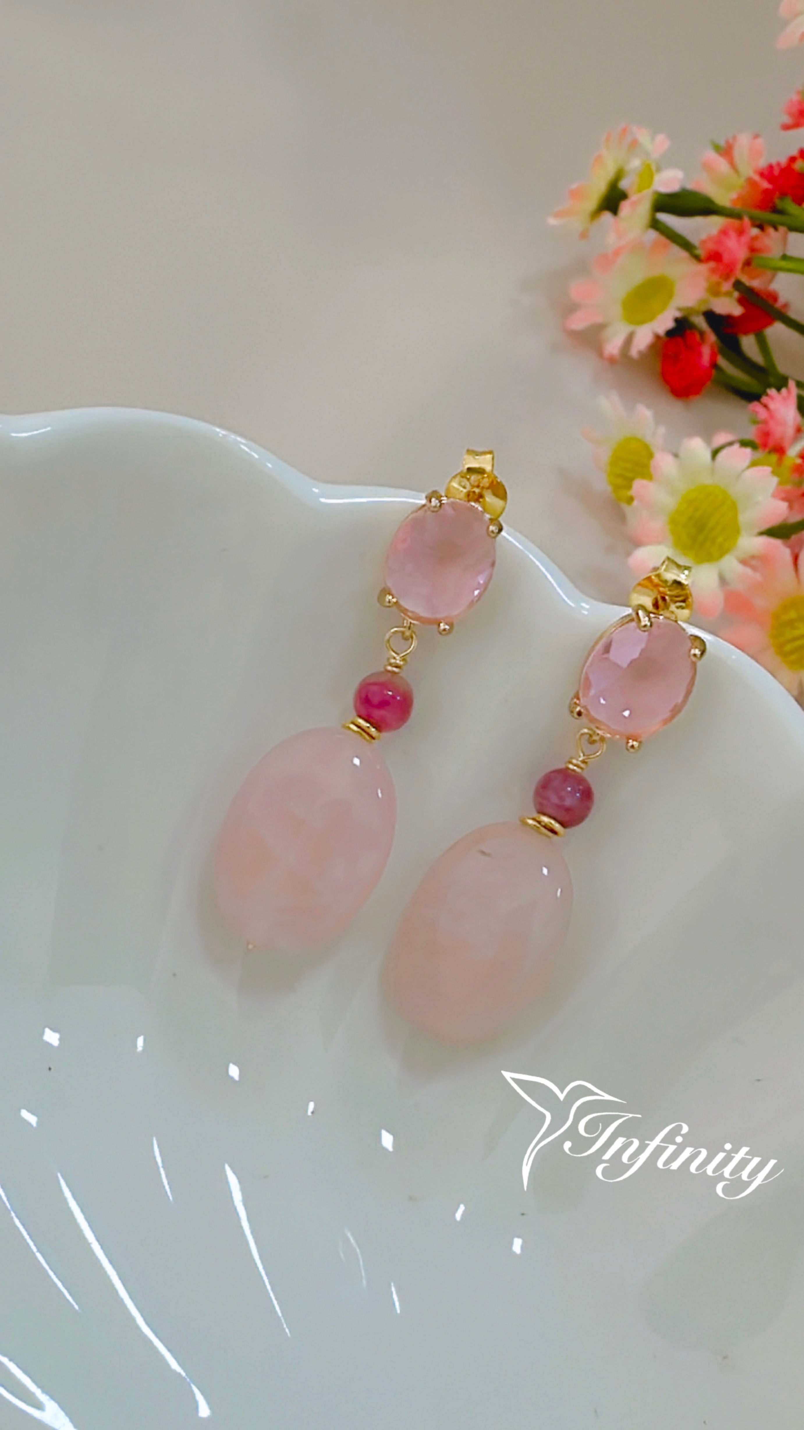 Aretes de piedras naturales Precio Neto