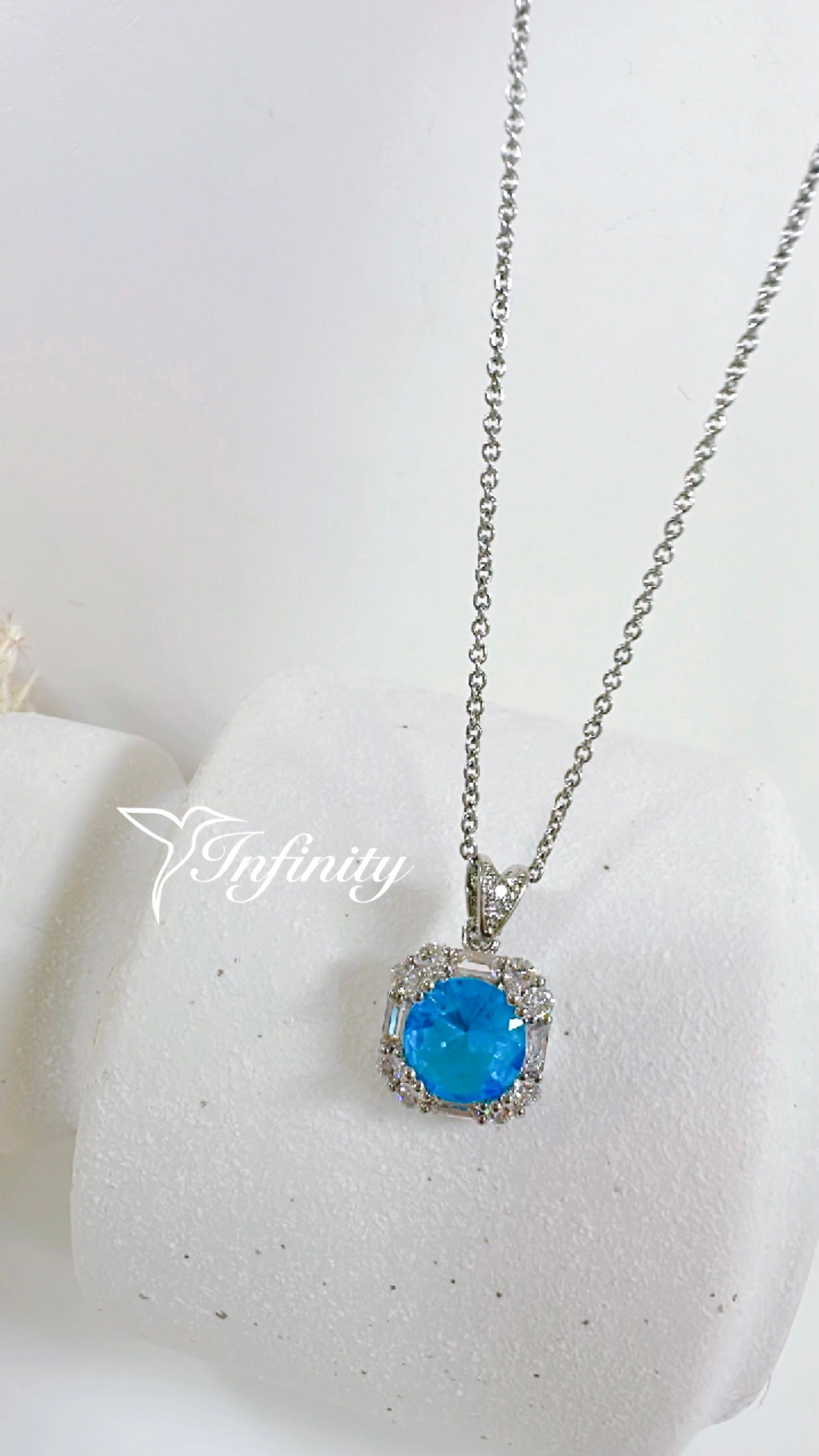  Cadena de acero dije platino