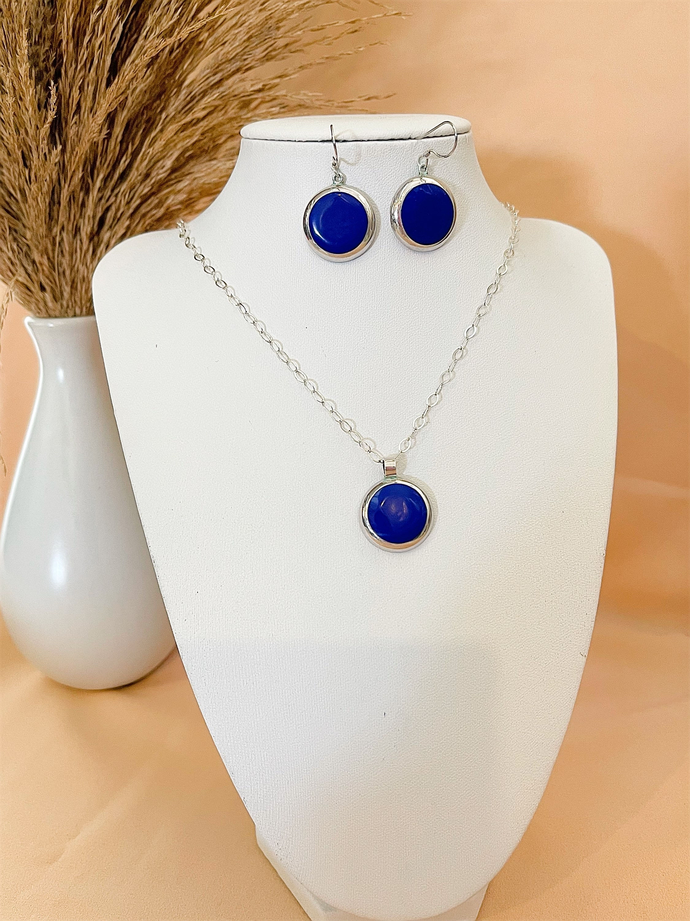 Set de plata con cadena de 45 ctms