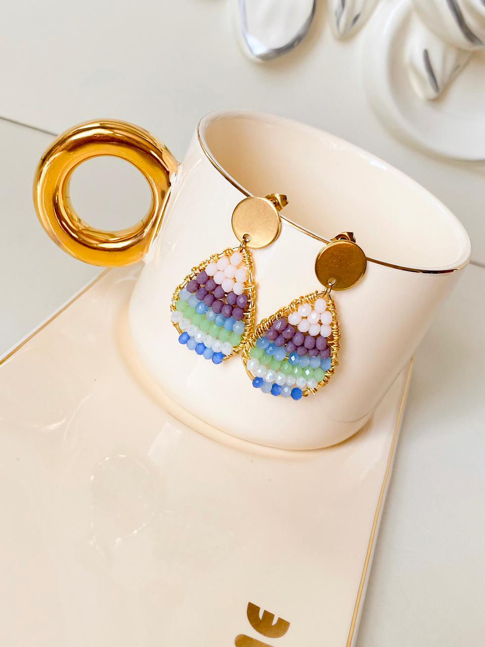 Aretes de cotas de cristal