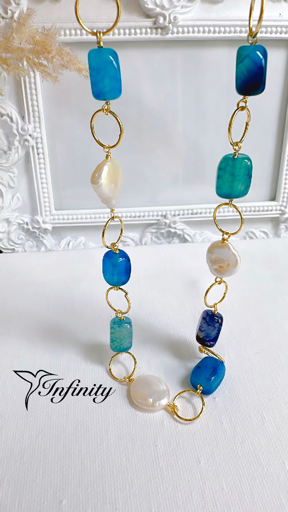 Miniatura: Collar de agatas **precio neto**