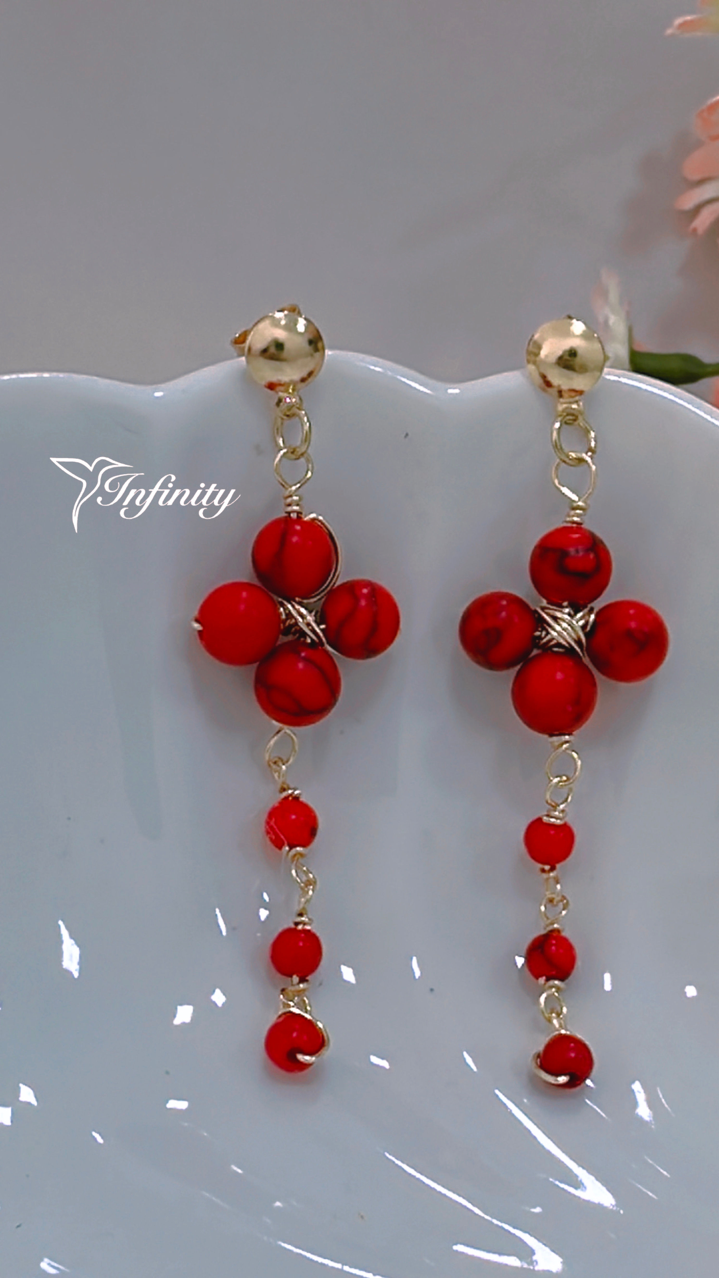 Aretes de piedras naturales Precio Neto