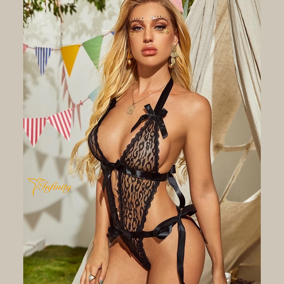 Miniatura: Bodysuit de blonda negro