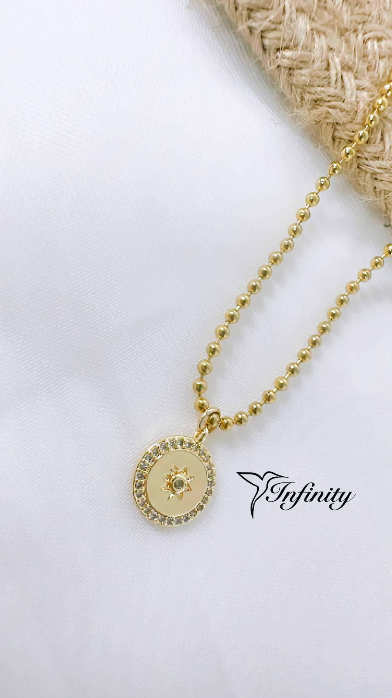 Cadena de acero dije de oro laminado*precio neto*