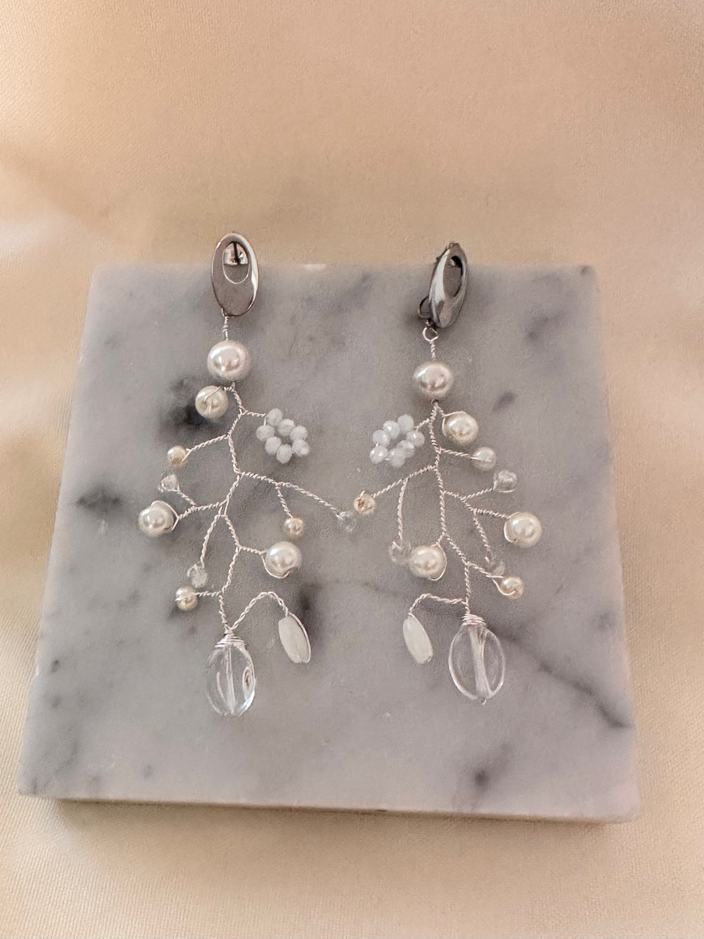 Aretes de plata laminada