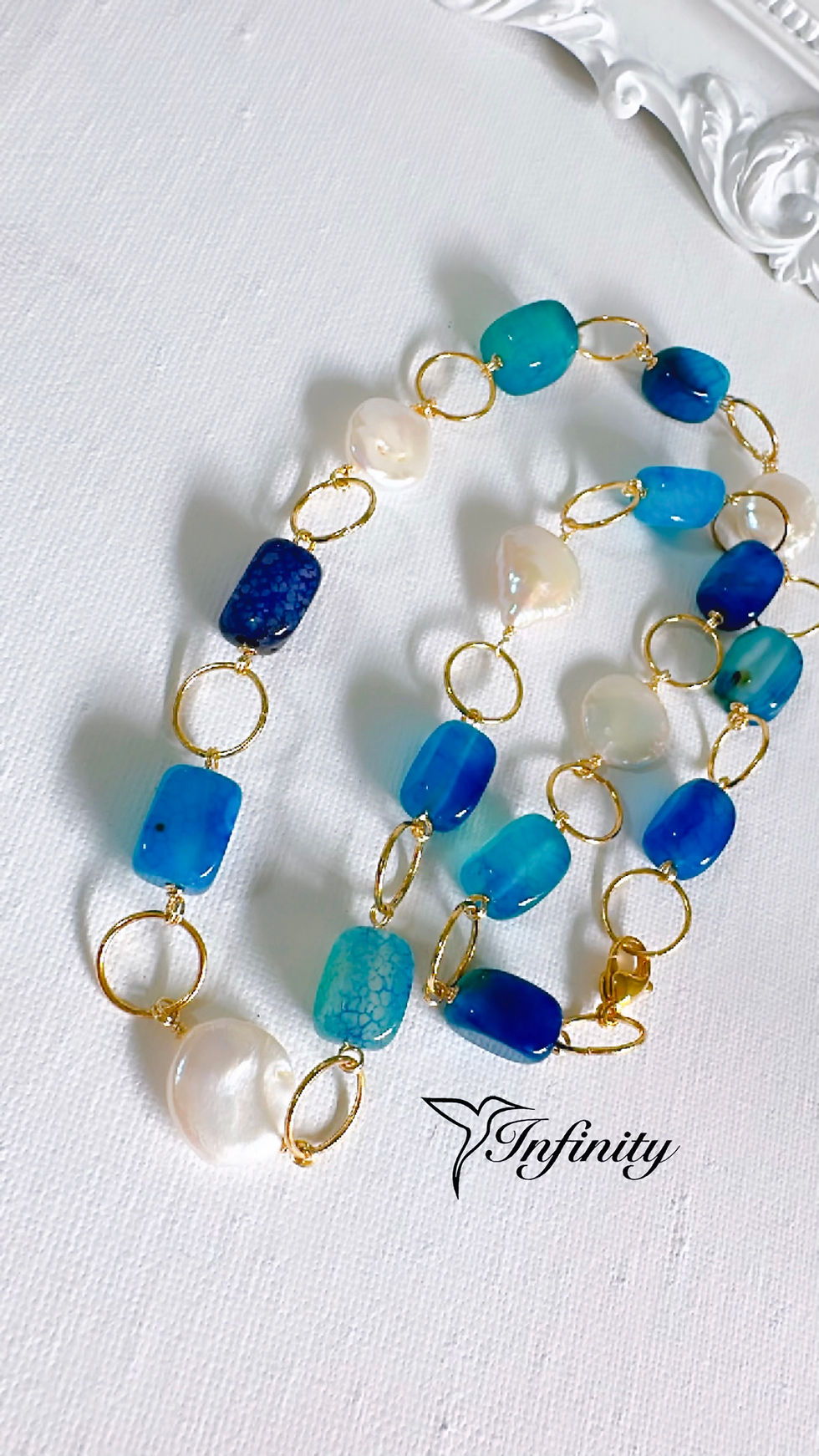 Miniatura: Collar de agatas **precio neto**