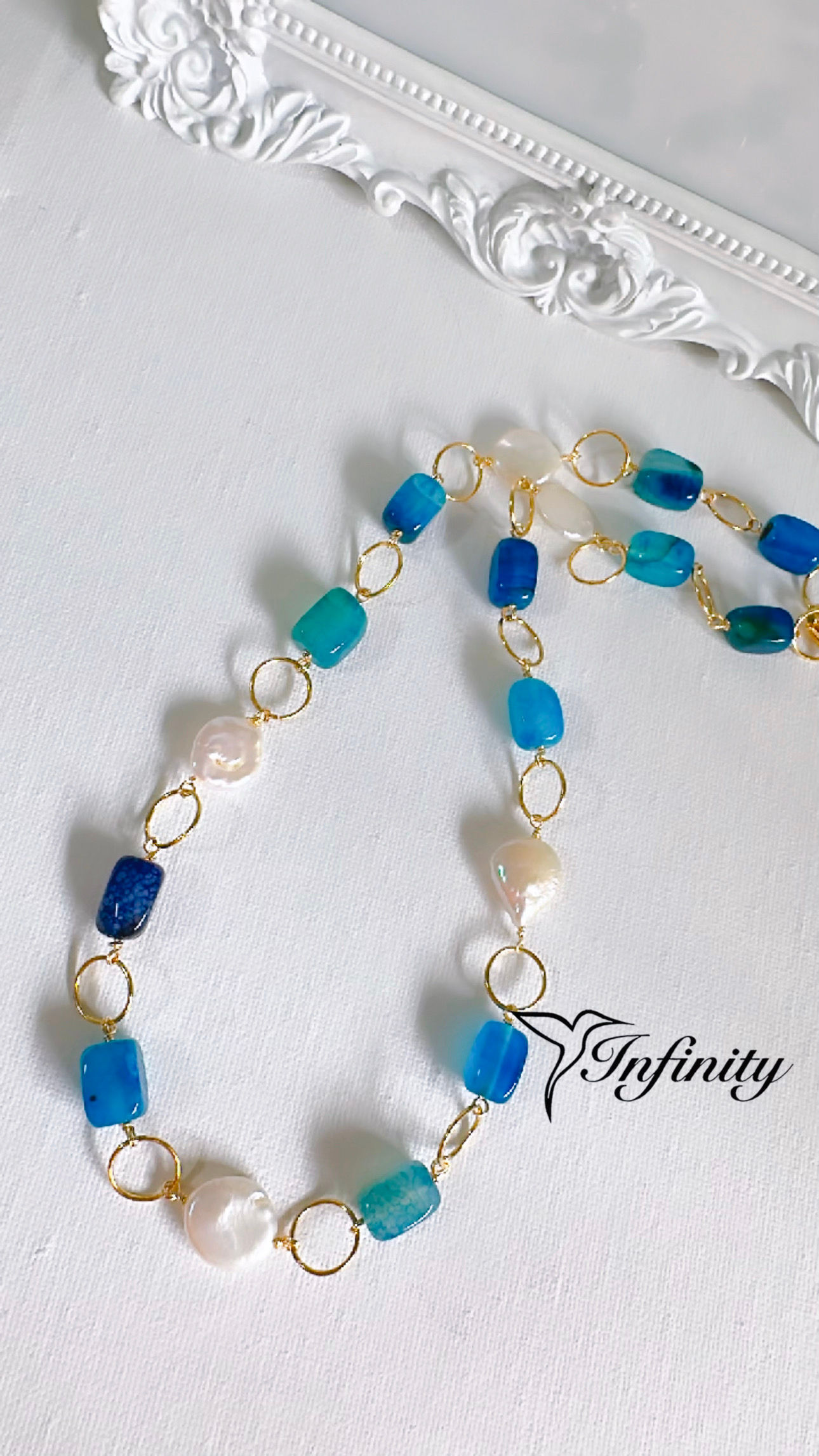 Collar de agatas **precio neto**
