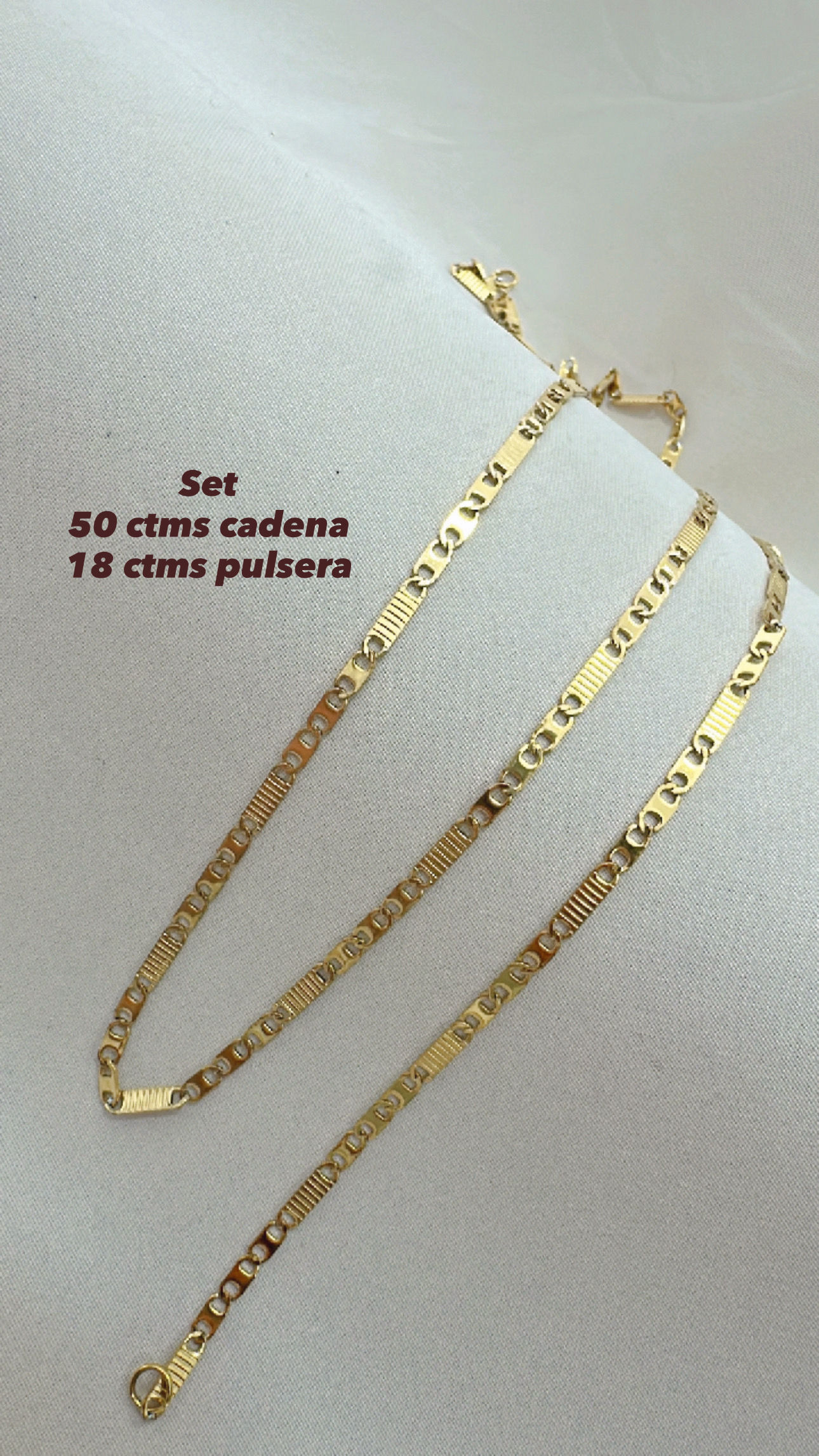 Set de acero cadena y pulsera 316 (precio mayoreo