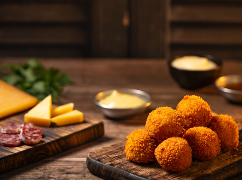 Master Cheese Bite. Our top-selling vegetarian cheese croquettes are ideal as appealing bar snacks, starters, or versatile additions to popular sharing platters.