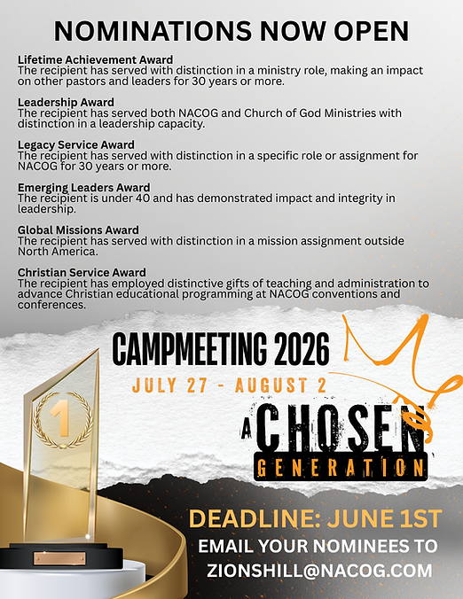 NACOG Campmeeting 2026 - Award Nominations