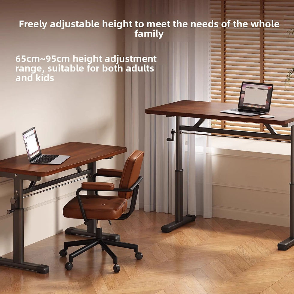 Thumbnail: Modern Simple Adjustable Height Computer Desk Ergonomic Study Table for Home Off