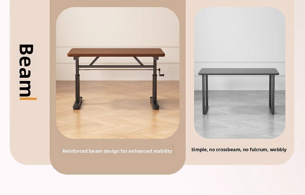 Thumbnail: Modern Simple Adjustable Height Computer Desk Ergonomic Study Table for Home Off