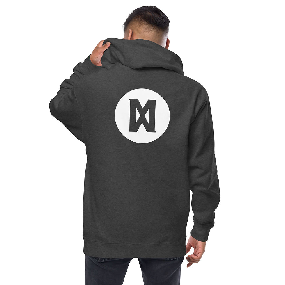 Thumbnail: ManMaker Zip-Up Hoodie_Heather Charcoal | back