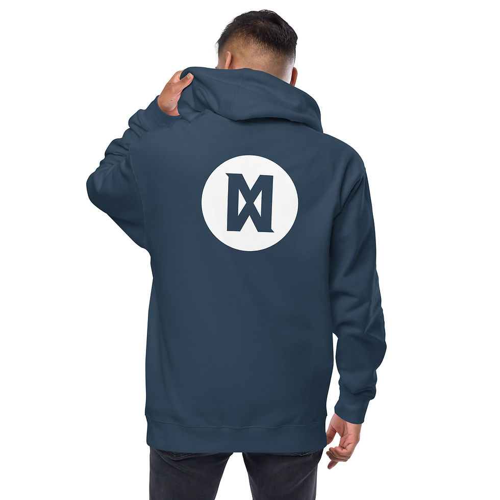 Thumbnail: ManMaker Zip-Up Hoodie_Navy | back