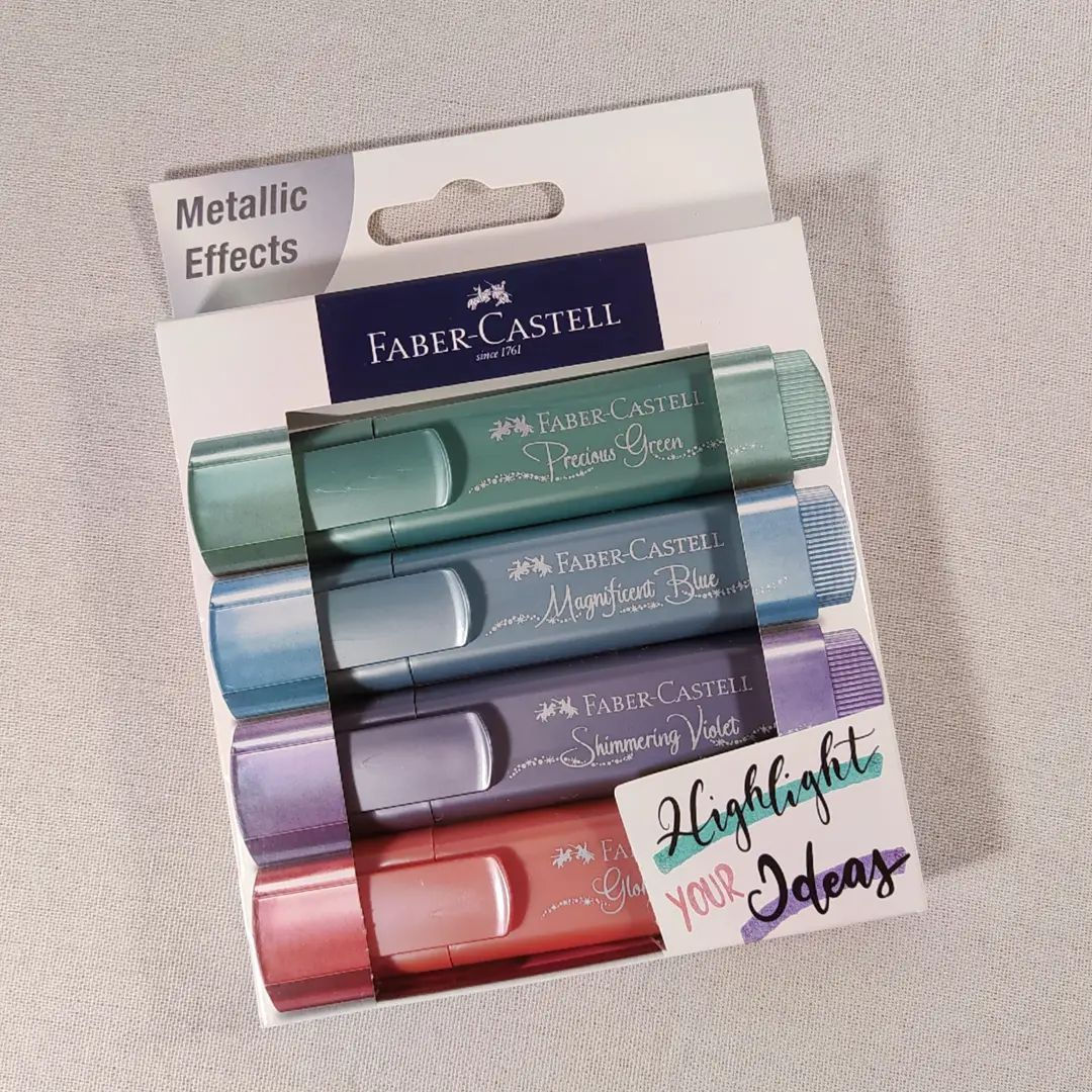 Resaltadores Faber-Castell Metallic Effects
