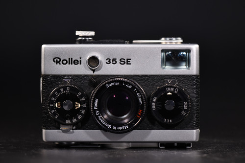 Rollei 35 SE- Silver/Black Leather - Condition: Mint | FilmFurbish