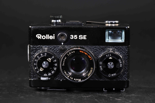 Rollei 35SE - Black/Black Leather - Condition: Mint- | FilmFurbish