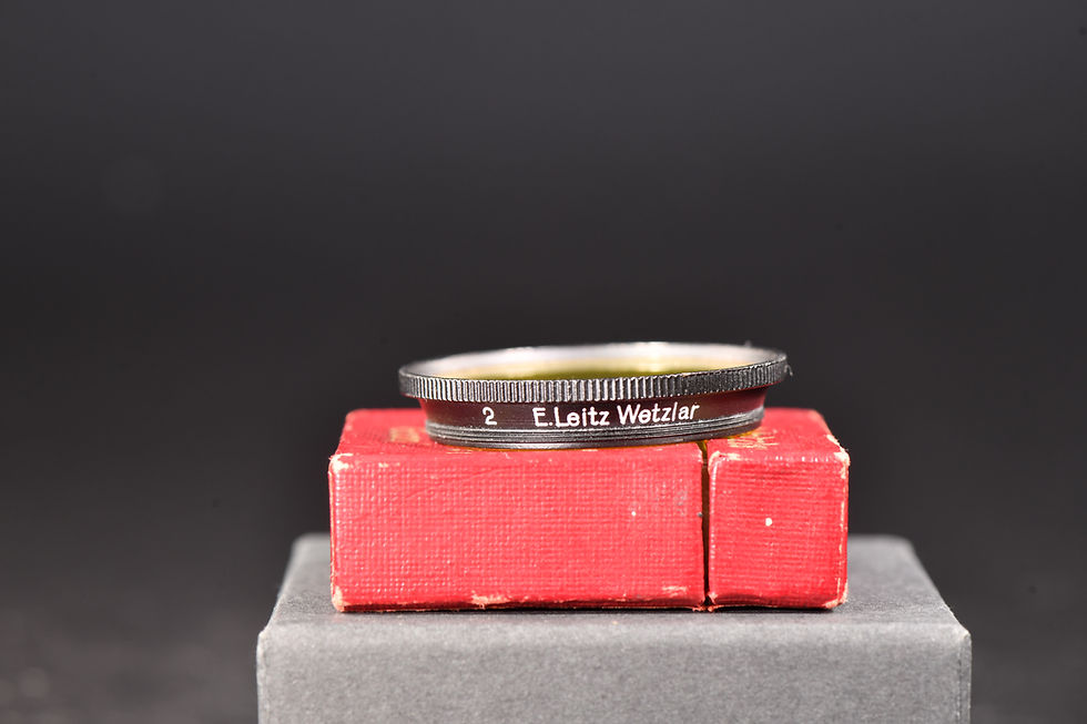 Thumbnail: Leitz 39mm Yellow Filter for 50mm f2 Summitar - Black - Condition:Boxed Mint