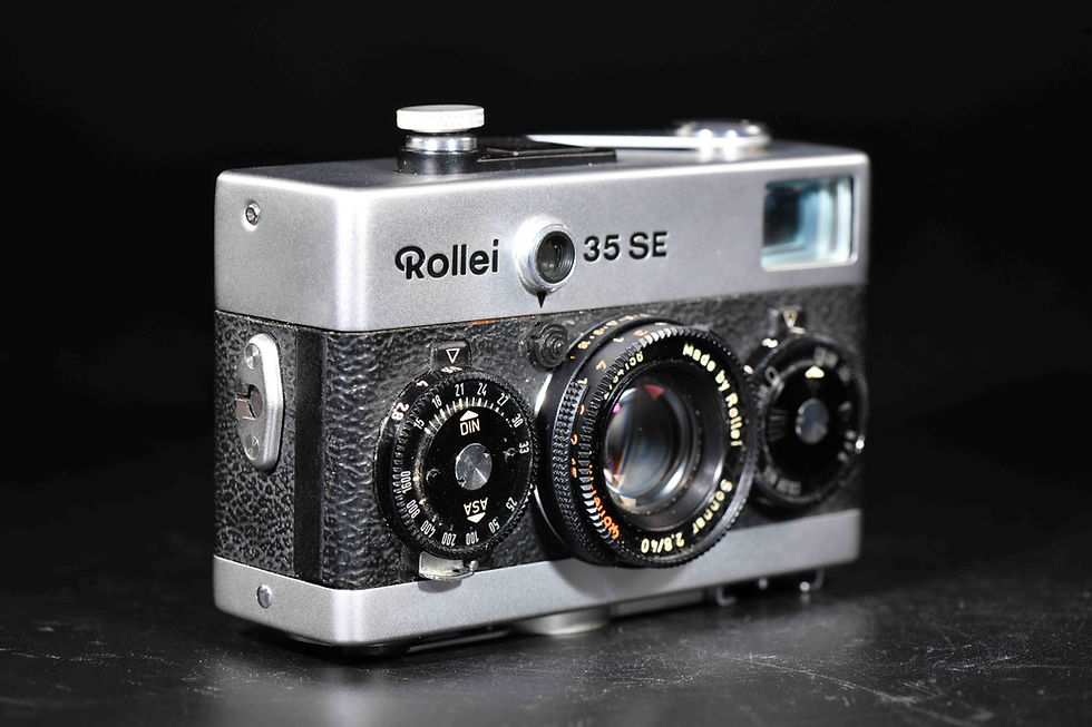 Thumbnail: Rollei 35 SE- Silver/Black Leather - Condition: Mint-