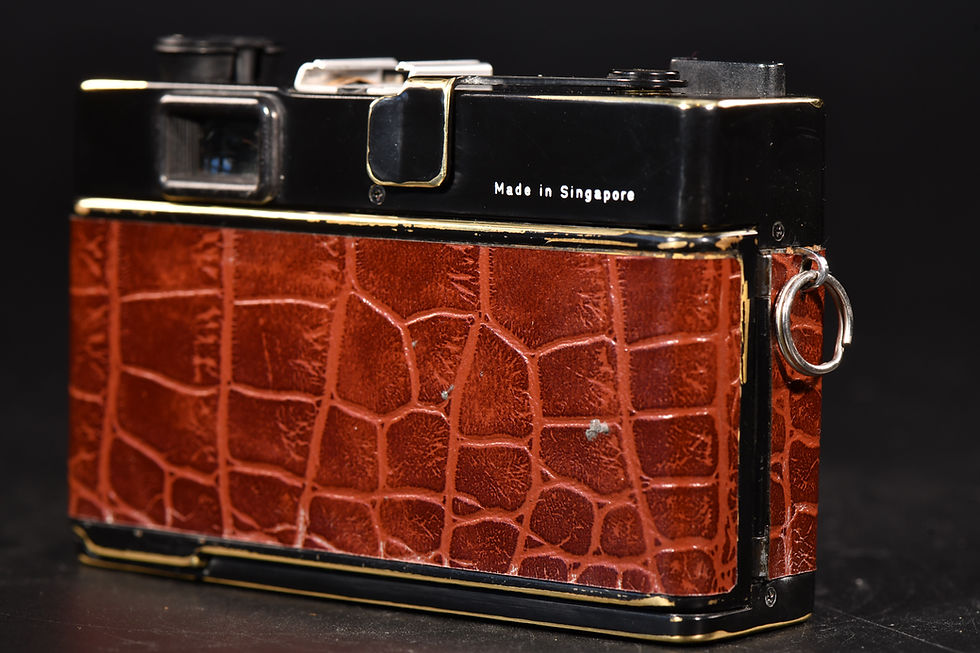 Thumbnail: Rollei XF35 - 40mm f2.3 Sonnar - Special Brassed with Brown Crocodile skin