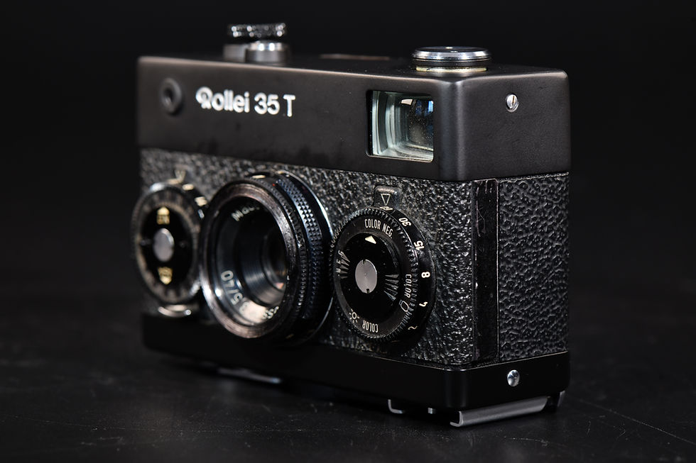 Thumbnail: Rollei 35 T - Black/Black Leather - Condition: Mint