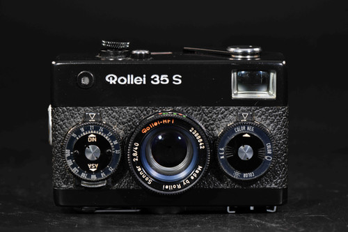 Rollei 35 S- Black/Black Leather - Condition: Mint/Mint- | FilmFurbish