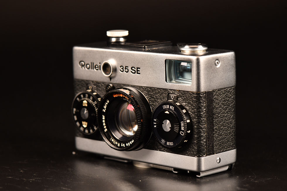 Thumbnail: Rollei 35 SE- Silver/Black Leather - Condition: Mint