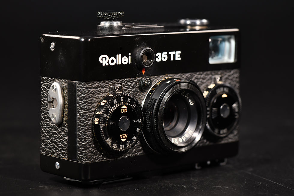 Thumbnail: Rollei 35TE - Black/Black Skin - Condition: Mint-