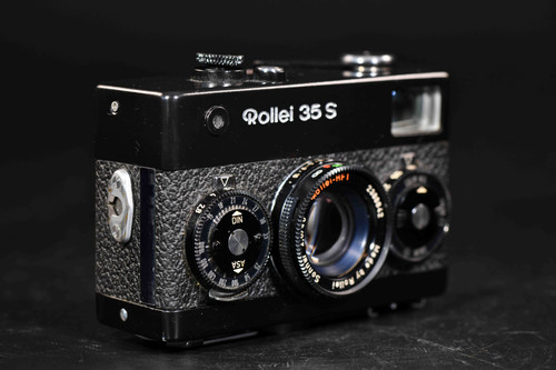 Rollei 35 S- Black/Black Leather - Condition: Mint/Mint- | FilmFurbish