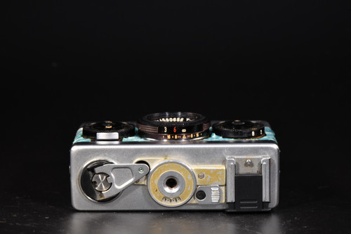Rollei 35 - Silver with Acqua Snakeskin - German Zeiss - Condition