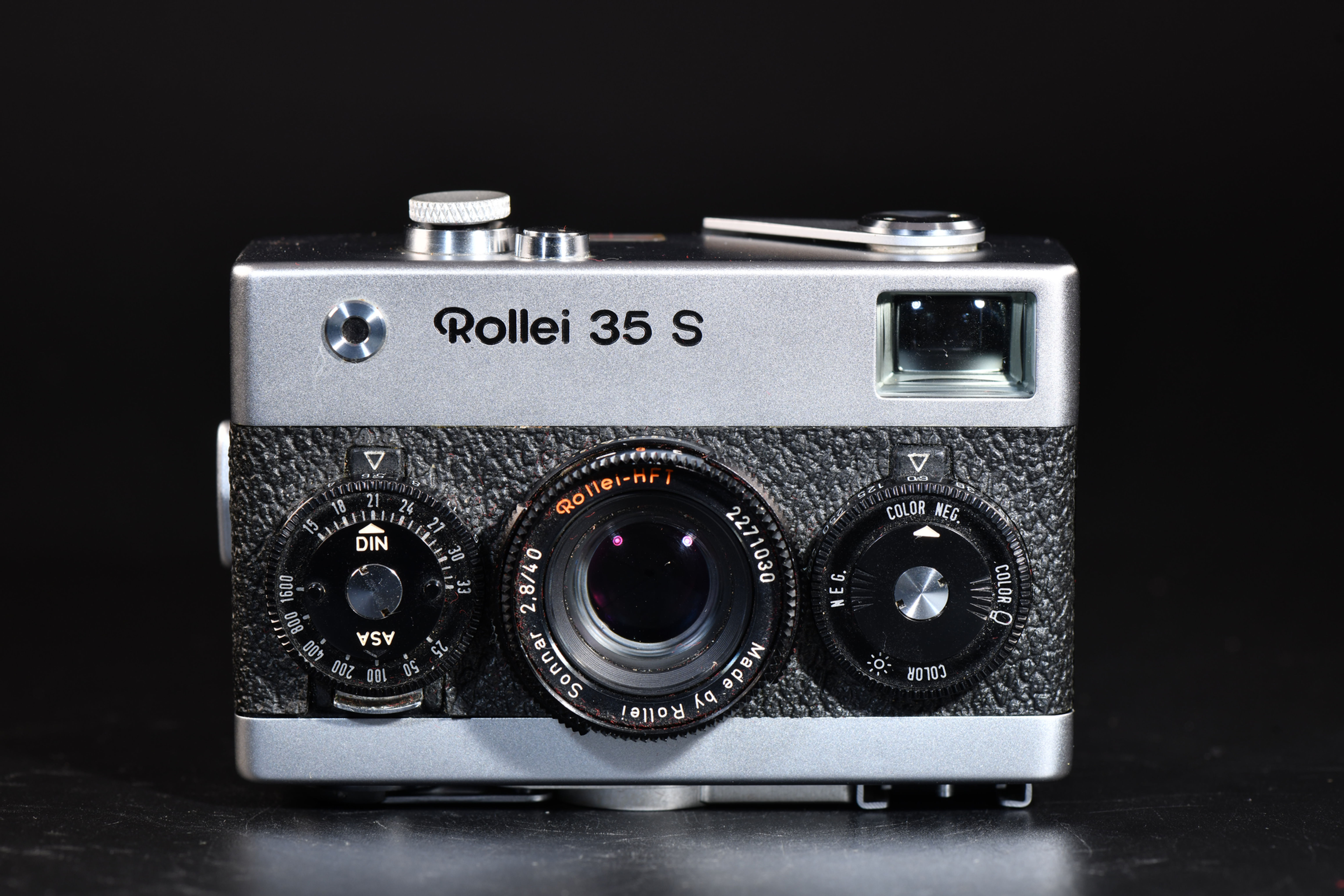 Rollei 35 S - Silver/Black Leather - Condition: Mint