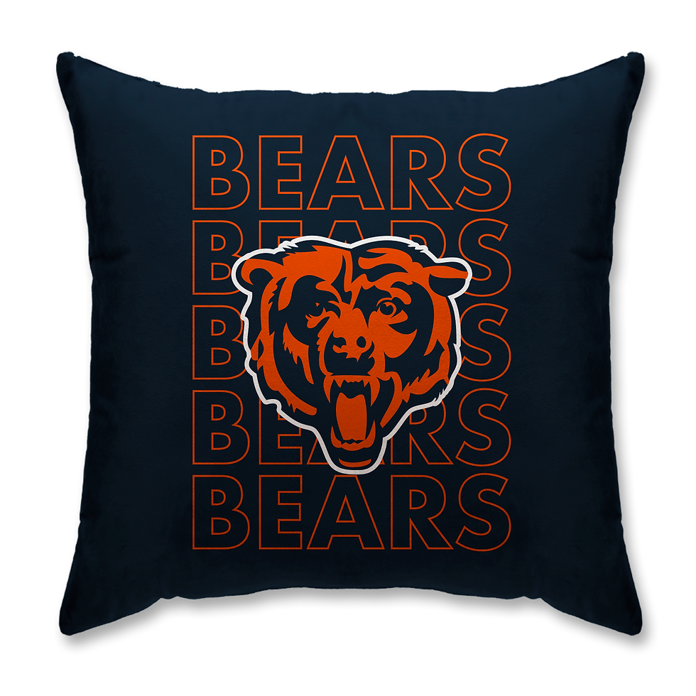 Chicago Bears Echo Wordmark Décor Pillow